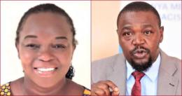 Collaged photos of new Health CS nominee Debra Mlongo and KMPDU secretary general Davji Atellah.
